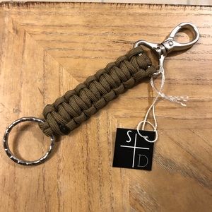Olive green nylon keychain strap
